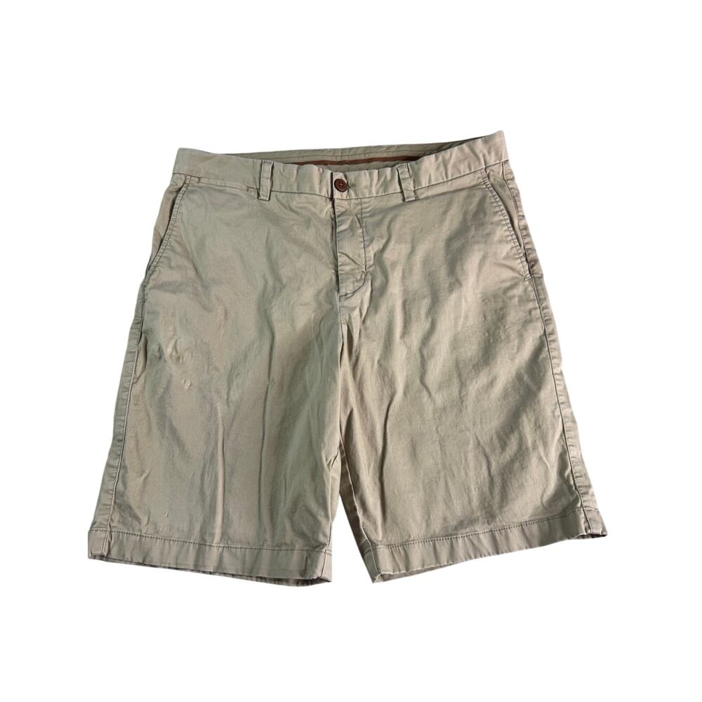 Tommy Bahama Mens 36 Khaki Chino Shorts Cotton Stretch Flat Front Casual